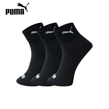 Оригинални Мъжки и Дамски Чорапи с Однотонным логото на Puma, Класически Ежедневни Дишащи Черни Спортни чорапи със Средна дължина, 100002380-002 Изображение