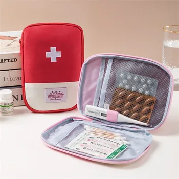 Портативна медицинска чанта за бизнес пътувания, Походный авариен комплект, малка Преносима аптечка, Чанта за съхранение у дома Изображение
