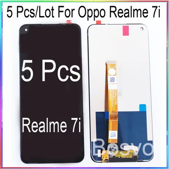 Продажба на едро, 5 бр. / лот за Oppo Realme 7i LCD дисплей със сензорен екран в събирането на Изображение