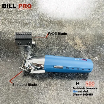 Професионална електрическа машина за подстригване на Коса BILL Pro 9000 об./мин. Fade Blade Oil Head Gradient Haircut Machine с 2 Режещи Глави BL500 BL600 Изображение