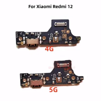 Първоначалната такса на зарядното устройство за Xiaomi Redmi 12 Redmi12 USB порт за зареждане на док-станция за микрофон Гъвкав конектор кабел Резервни части Изображение