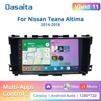 Радиото в автомобила Dasaita Vivid10 MAX10 PX6 за Nissan Altima Teana 2014 2015 2016 2017 2018 GPS Navi Стерео Приемник Авто Carplay Изображение