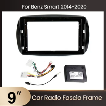Рамка За Mercedes Benz Smart Fortwo 3 C453 A453 W453 2014-2020 Радиото в автомобила Рамка Панел на Арматурното табло на захранващия Кабел CANBUS Изображение
