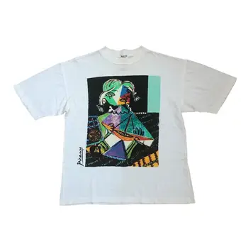 Реколта риза на Пабло Пикасо на 90-те години с двойно лице и съвременно изкуство Изображение