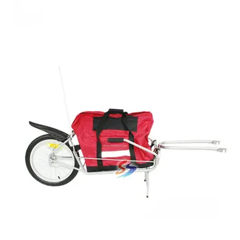 Ремарке за велосипед с едно колело, с товароподемност 66 килограма, багажник за велосипеди, товари за гуми с размер 16 инча Изображение