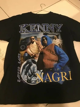 Ретро тениска на Kenny West Nagri vtg classic с къс ръкав в стил рап-хип-хоп LNH5372 Изображение