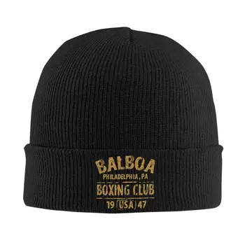 Ръкавици за боксов клуб Rocky Balboa 1947 г. Вязаная капачка Дамски мъжки шапчица Зимни шапки Акрилна топла шапка Изображение