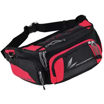 Тактическа поясная чанта, мотоциклетът поясная чанта с регулируема каишка, водоустойчив набедренная чанта за тренировки на открито, пътуване Изображение