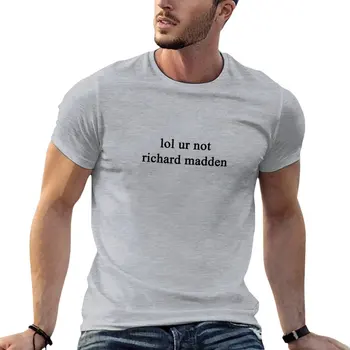 Тениска Lol ur not Ричард Мадън (ПЪЛНА), летен топ, естетична дрехи, естетична дрехи, черни тениски за мъже Изображение
