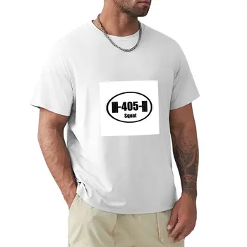 Тениска SQUAT - 405 за момчета, бяла козметична облекло за гиганти, черни тениски за мъже Изображение