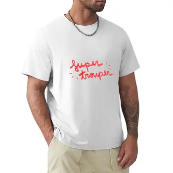 Тениска Super Trouper, летен топ за момчета, реколта тениски за гиганти с домашен любимец принтом за мъже Изображение