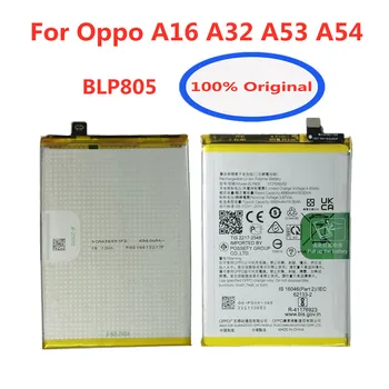 100% Оригинална батерия BLP805 за Oppo A16 A32 а a53 A54 5G CPH2269 PDVM00 CPH2127 CPH2131 CPH2239 Вградена батерия телефона 5000 mah Изображение
