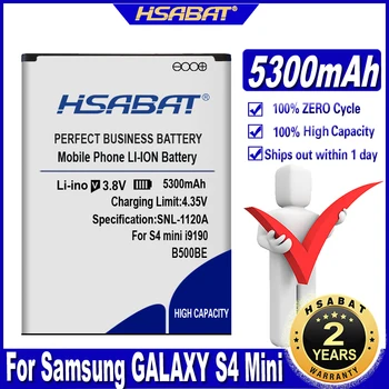 3-пинов висок Клас батерия 5300 mah за Samsung GALAXY S4 Mini i9190 i9192 i9195 i9198 батерии (B500BE B500AE) Изображение