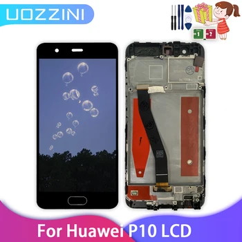 LCD дисплей За Huawei P10 със Сензорен екран, Цифров Преобразувател В събирането С рамка или Без рамка За VTR-L09, VTR-L10, VTR-L29, 100% Тествана Изображение