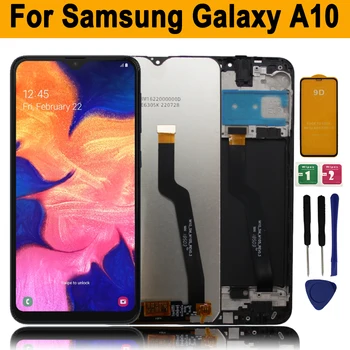 LCD дисплей за Samsung galaxy A10 A105 SM-A105F/DS Дисплей с цифров преобразувател докосване на екрана В събирането на SM-A105F, SM-A105G, SM-A105M, SM-A105FN Изображение