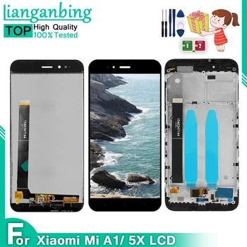 LCD дисплей за Xiaomi Mi A1, Mi 5X, MI A1, LCD сензорен дисплей, дигитайзер, в събирането, резервни части с рамка и без рамка Изображение