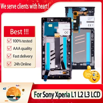 ORI За Sony Xperia L3 L2 L1 LCD Сензорен дисплей, Дигитайзер В Събирането на Преносимото Дисплей За Sony L3 LCD С Рамка Изображение