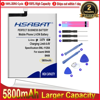 Батерия HSABAT 0 Cycle 5800mAh BN58 за заменяеми батерията Xiaomi Изображение
