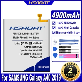 Батерия HSABAT EB-BA405ABE EB-BA405ABU 4900 mah за SAMSUNG Galaxy A40 2019 SM-A405FM/DS, SM-A405FN/DS GH82-19582A Батерии Изображение