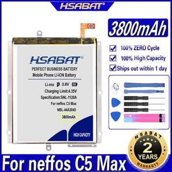 Батерия HSABAT NBL-44A3045 капацитет 3800 mah батерии за neffos C5 Max TP702A B C E Изображение