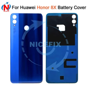 За Huawei Honor 8X Задния капак на отделението за батерията стъкло корпус от задната врата, Калъф HUAWEI Honor 8X Капак на отделението за батерията Изображение