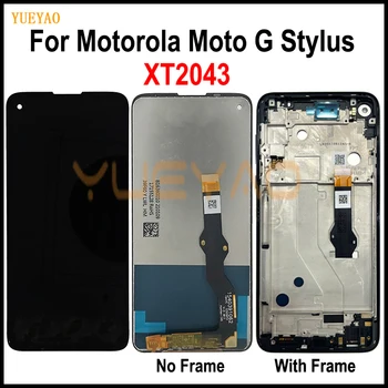За Motorola Moto G Stylus 2020 LCD сензорен дисплей и цифров преобразувател в събирането на XT2043 Дисплей със сменяеми детайли за ремонт на рамки Изображение