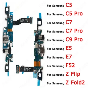За Samsung Galaxy F52 Z Flip Fold2 C5 C7 C9 Pro Е5 E7 Таксата За Зареждане Конектор Usb Порт За Зареждане Конектор Печатна Платка Резервни Части Изображение
