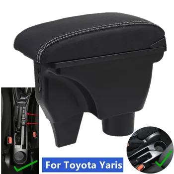 За Toyota Yaris кутия за оръжие all-in-one За Toyota Yaris Vitz авто подлакътник аксесоари за автомобили с инсталирането на USB-памет Изображение