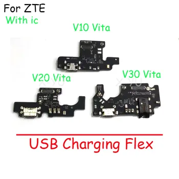 За ZTE Blade V10 V30 V40 V2020 Vita USB порт за зареждане, докинг станция за зареждане, жак за микрофон, такса flex кабел. Изображение