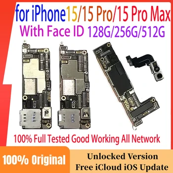 за дънната платка iPhone 15 с Face ID Оригиналната разблокированная логическа такса iCloud Plate Почистване на дънната Платка от iCloud за iPhone 15 Pro Max Изображение