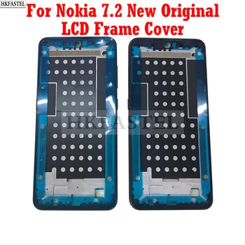 Корпуса на LCD екрана HKFASTEL 7.2 за телефон Nokia 7.2 Нов оригинален LCD дисплей, метална рамка и капачка-задвижваната с бутон за включване и регулиране на звука. Изображение