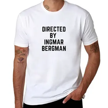 Нова тениска на режисьора Ингмара Бергман, черна тениска, бързосъхнеща риза, мъжки ризи с шарени аниме Изображение