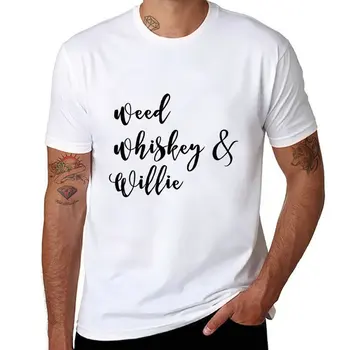 Нова тениска с концерт на кънтри музиката Плевели Whiskey Уили, естетична дрехи, мъжки дрехи, блузи, тениски по поръчка, мъжки ризи Изображение