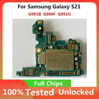 Отключена На Samsung Galaxy S21 Plus G991U G998U G991B G998B Ultra G996B G990F Оригиналната дънна Платка С пълна чип Android OS 128 256 Изображение