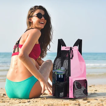 Плажни раници за багаж, чанта за гмуркане на съвсем малък с влажни джобове, Удебелена окото, Лека и удобна за фитнес оборудване Изображение