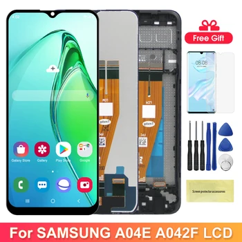 Подмяна на екрана за Samsung Galaxy A04e LCD дисплей Сензорен екран с рамка при събирането за Samsung Galaxy A04e A042F A042F/DS Изображение