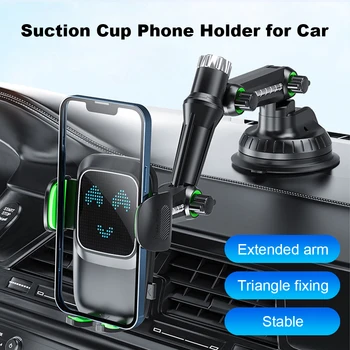 Стойка за телефон на арматурното табло на автомобила, широк обзор на 360 °, Гъвкава Дълга ръкохватка, Универсален микрофон, отдушник на предното стъкло, планина за телефон 2023 Изображение