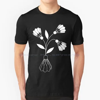 Тениска Birdie Flowers, тениска от 100% памук, бадминтон Birdie, Канзас Сити, Музей на Нелсън Аткинс, Волан Heckies Изображение