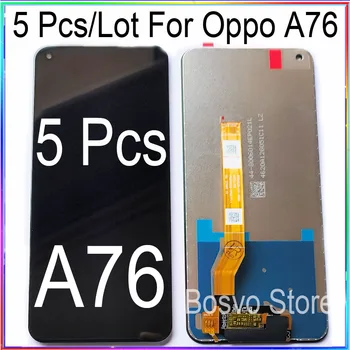 Търговия на едро с 5 бр. / лот за Oppo A76 LCD дисплей с сензорен екран 4G 5G Изображение
