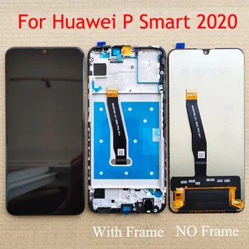 Черно 6,21 инча За Huawei P Smart 2020 POT-LX1A POT-L21A LCD Сензорен дисплей, Дигитайзер, В Събирането, Замяна / С Рамка Изображение